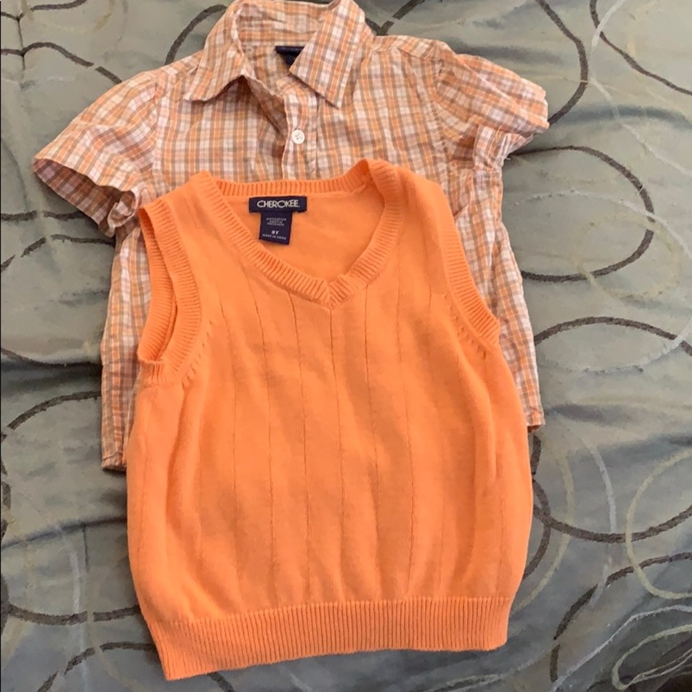 2 piece Sweater vest and matching shirt